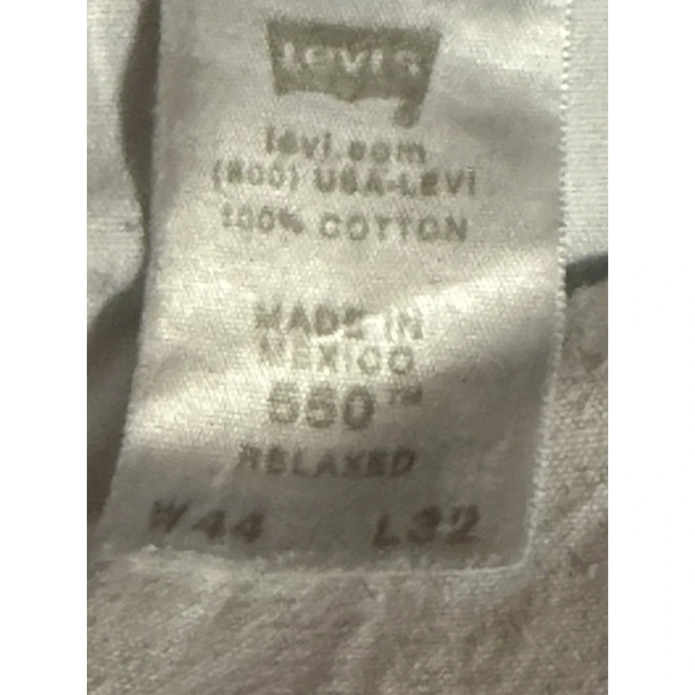 Levi's 550 Jeans Mens 44x32 Relaxed Fit Straight Leg Blue Denim